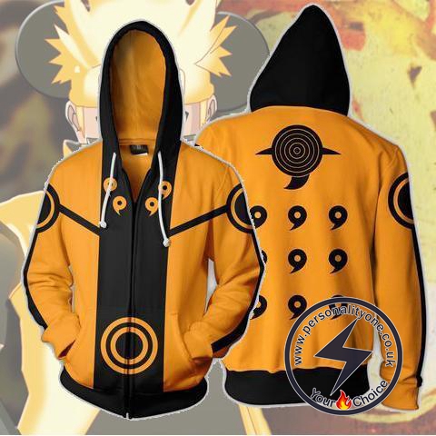 Naruto Kurama Zip Up Hoodie Jacket